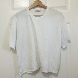 AYR Shirt Women Large White Short Sleeve  Boxed 100% Pima Cotton Casual Adult